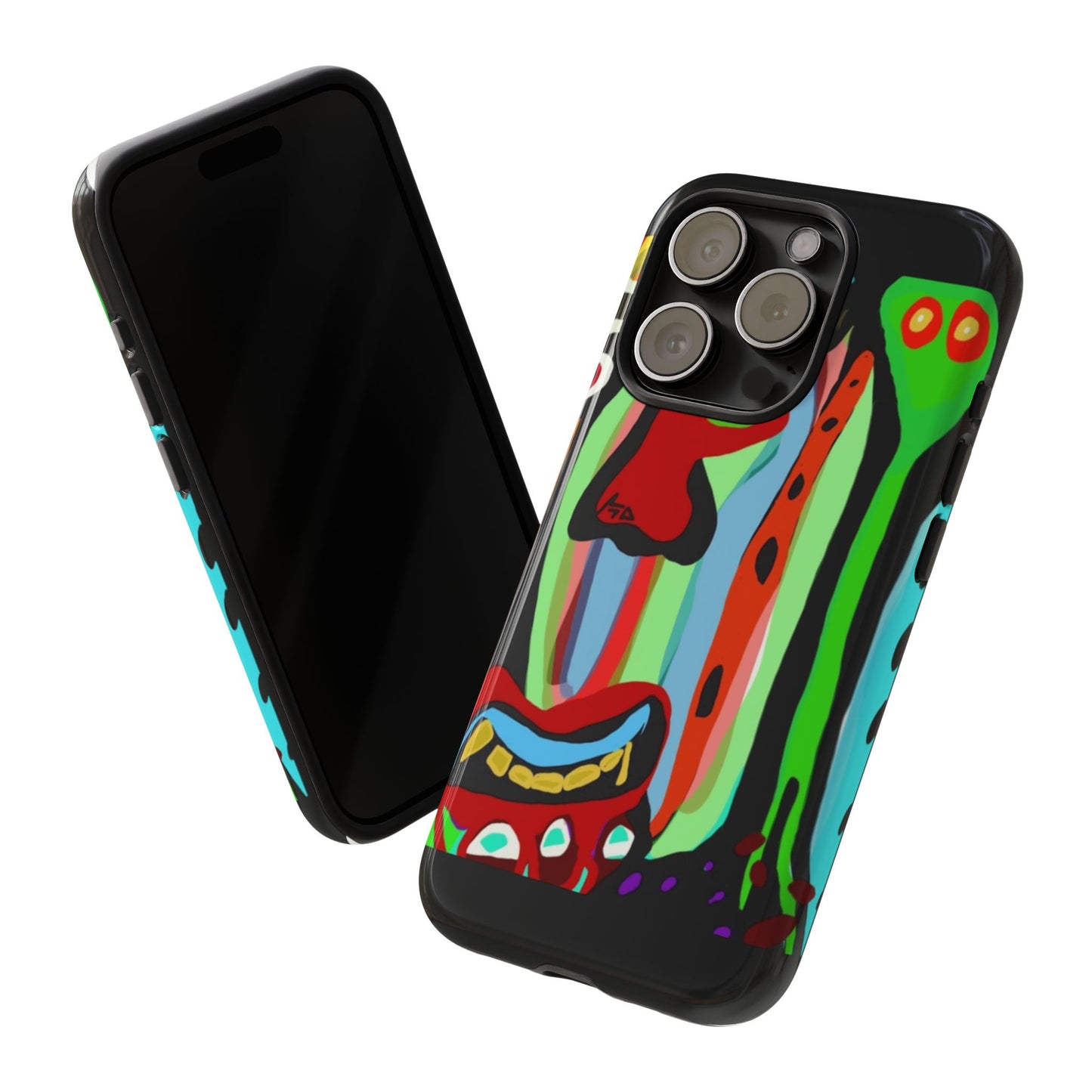 CRAZY.   Tribal Face Phone Case — Colorful Modern Art iPhone Cover