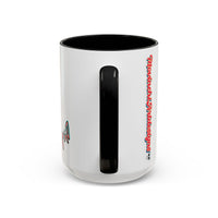 Edgy 3x  Horror Face Accent Coffee Mug (11/15oz) — 'ANAL 3X' Graphic