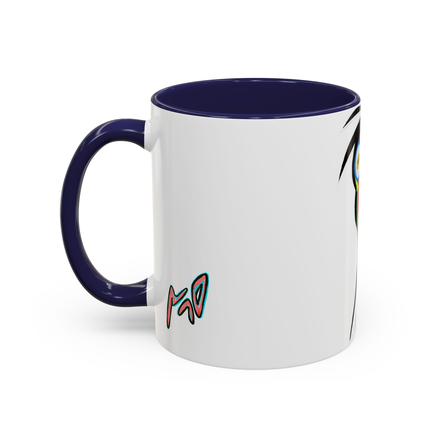 Colorful Tribal Mask Coffee Mug — Vibrant Skull Art Accent Mug (11/15oz)