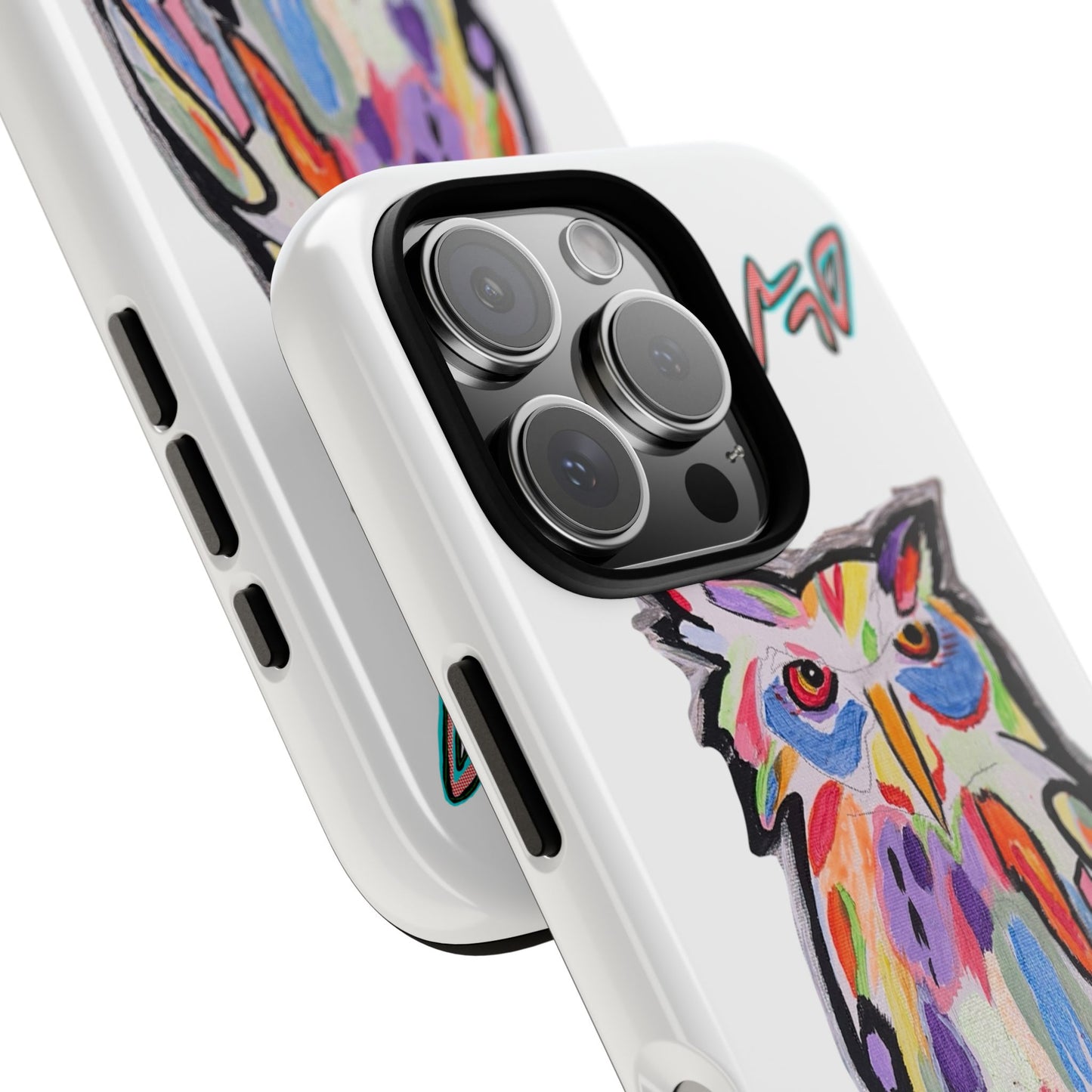 Colorful Owl Phone Case — Artistic Owl Illustration Tough Case