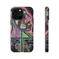 HEART ATTACK Abstract Neon Face Tough Phone Case – Vibrant Art Phone Cover