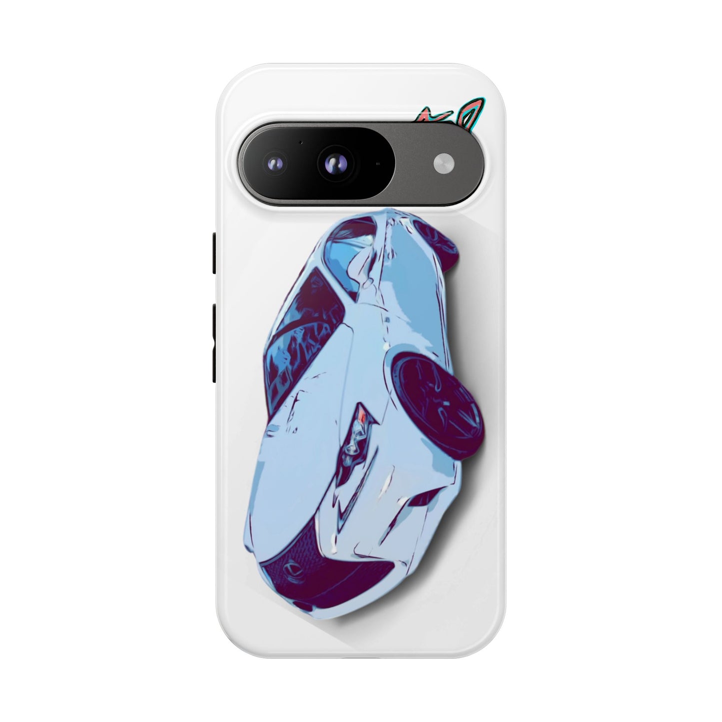 Melvin White Sports Car Phone Case - Retro Pop Art Supercar Protective Tough Case