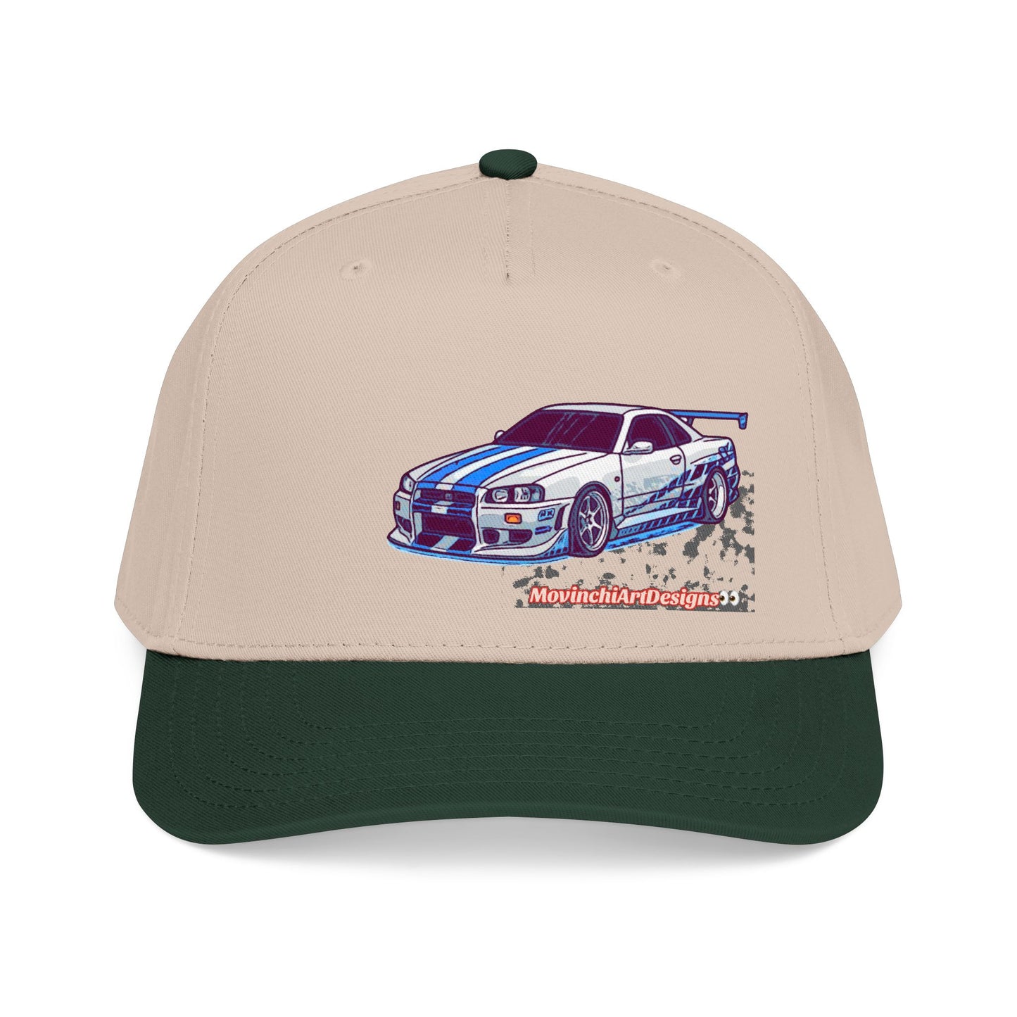 Racing Skyline Embroidered Cap — Vintage GT Sports Car Hat