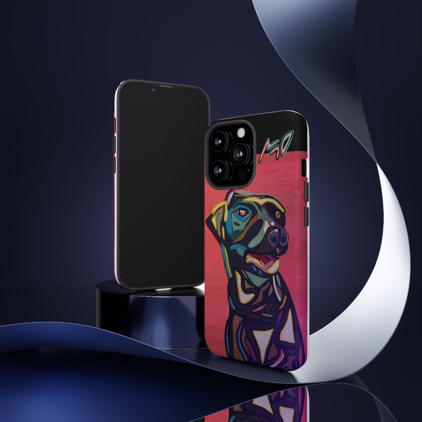 Colorful Pit LABRADOR Tough Phone Case — Vibrant Pop Art Dog Design