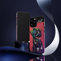 Colorful Pit LABRADOR Tough Phone Case — Vibrant Pop Art Dog Design