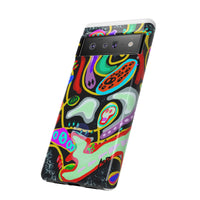 CRAZY4  Abstract Neon Skull Phone Case — Colorful Psychedelic Protective Cover