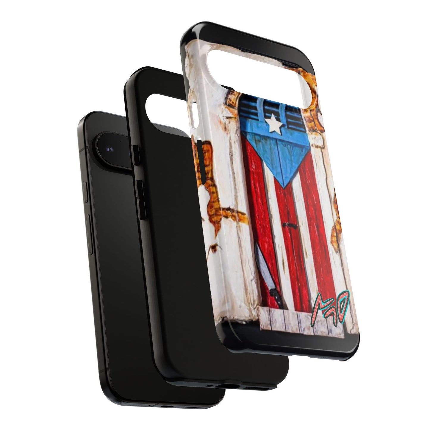 Puerto Rican Flag Phone Case - Rustic Coquí Door Design Tough Case