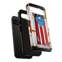 Puerto Rican Flag Phone Case - Rustic Coquí Door Design Tough Case