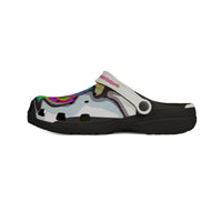 Colorful Abstract CRAZY2  Skull Clog Shoes — EVA Foam Slip-On Sandals