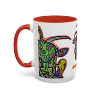 Colorful RYDER.   Abstract Jester Accent Coffee Mug — MovinchiArtDesigns
