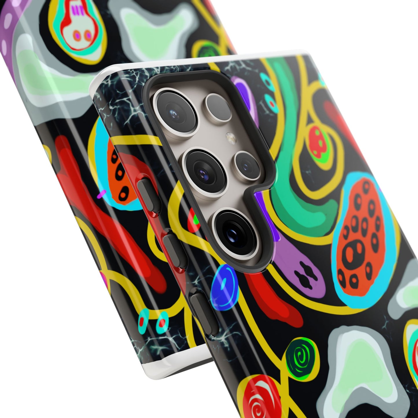 CRAZY4  Abstract Neon Skull Phone Case — Colorful Psychedelic Protective Cover
