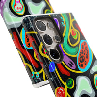 CRAZY4  Abstract Neon Skull Phone Case — Colorful Psychedelic Protective Cover