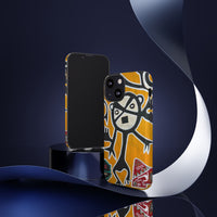 Abstract TAINO  Tribal Art Phone Case – Bold Orange Graphic Protective Cover