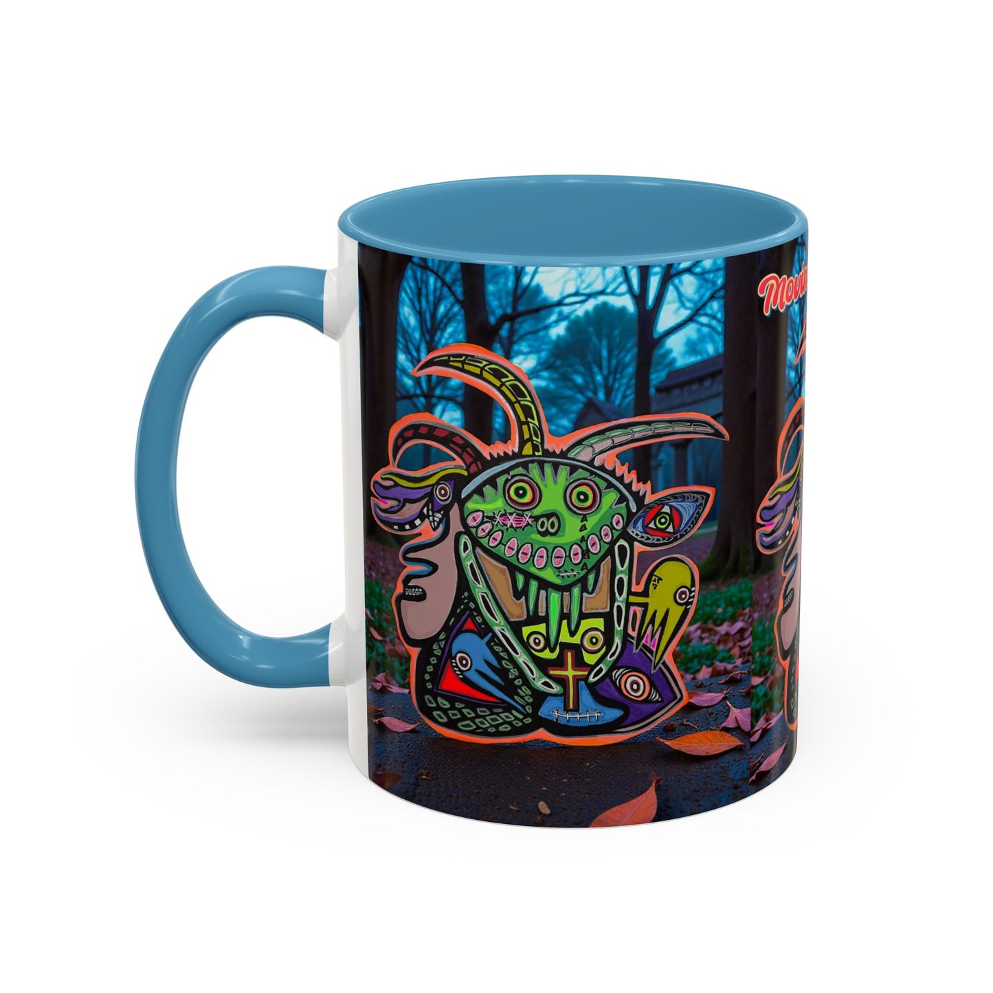 RYDER4.0  Psychedelic Forest Accent Coffee Mug – Colorful Trippy Creature Design (11/15oz)