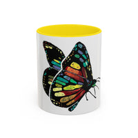 Colorful Butterfly Coffee Mug — Vibrant Monarch Art Accent Mug (11/15oz)
