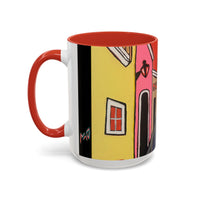 SAN SEBASTIAN2.0 Colorful Canal Houses Accent Coffee Mug — Bright European Street Art Ceramic Mug (11/15oz)