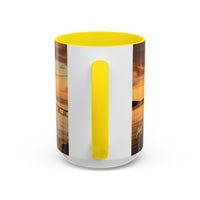 Sunset Harbor Coffee Mug — Golden Beach Sunrise Accent Mug (11/15oz)