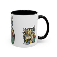 Abstract MOVINCHI Art Coffee Mug — Colorful Cubist Ceramic Accent Mug