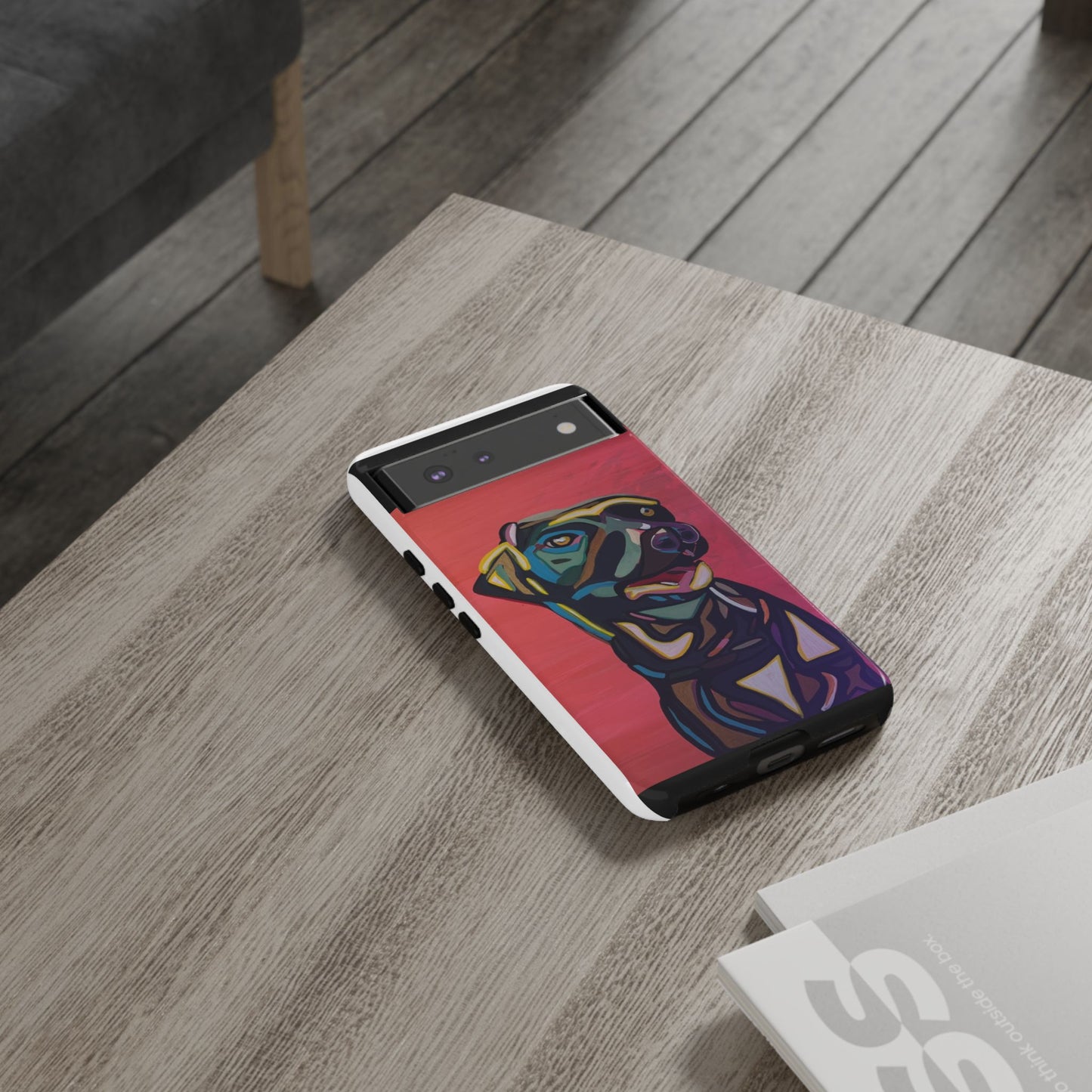 Colorful Pit LABRADOR Tough Phone Case — Vibrant Pop Art Dog Design