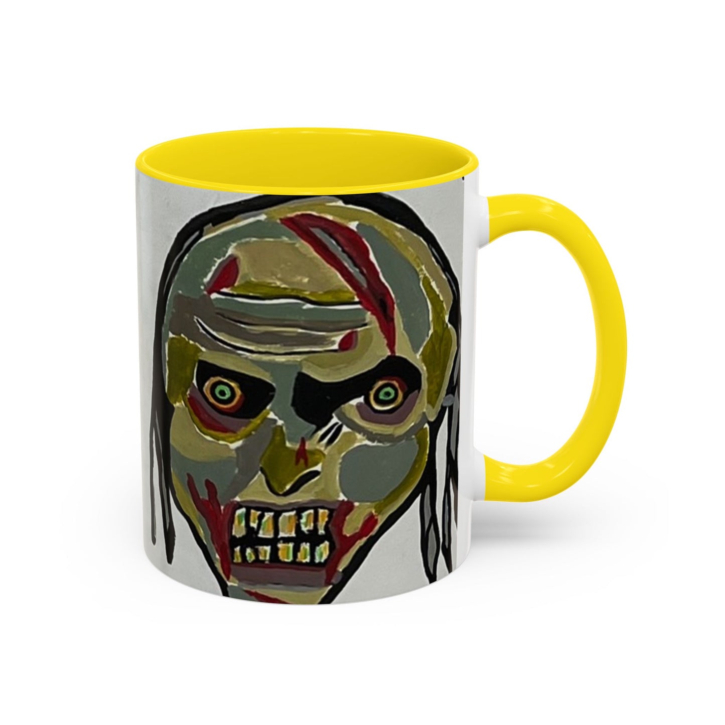 3 amigos2.0 Zombie Skull Coffee Mug — Spooky Horror Accent Mug (11/15 oz)