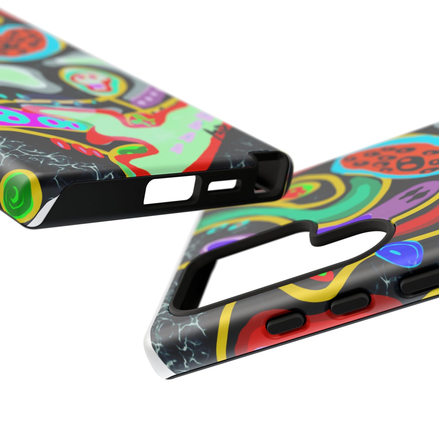 CRAZY4  Abstract Neon Skull Phone Case — Colorful Psychedelic Protective Cover