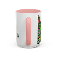 Colorful RYDER.   Abstract Jester Accent Coffee Mug — MovinchiArtDesigns