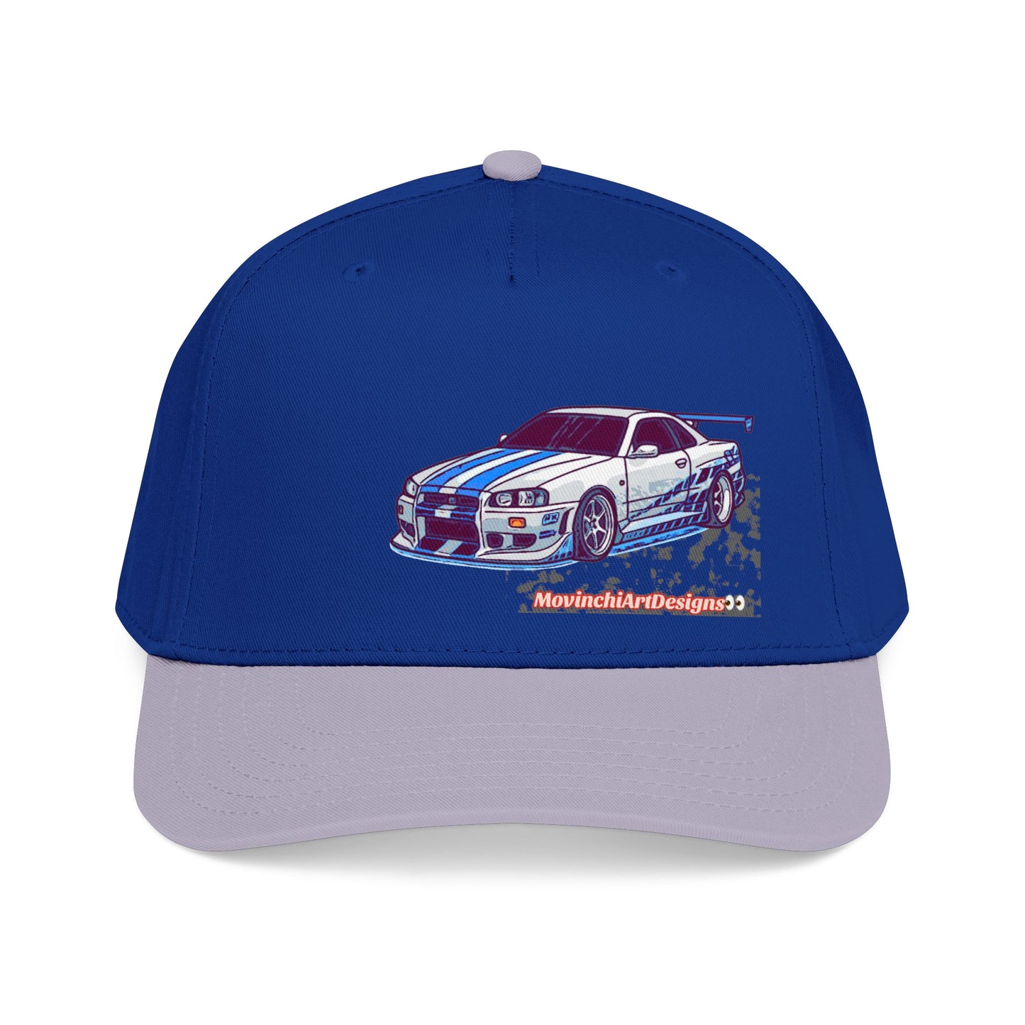Racing Skyline Embroidered Cap — Vintage GT Sports Car Hat