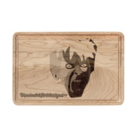 Engraved KAREN.   Face Wooden Cutting Board — Horror Kitchen Decor & Halloween Gift