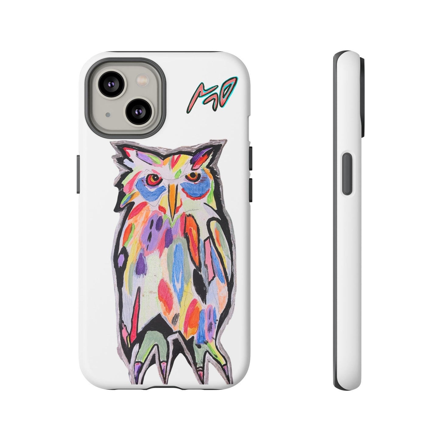 Colorful Owl Phone Case — Artistic Owl Illustration Tough Case