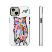 Colorful Owl Phone Case — Artistic Owl Illustration Tough Case