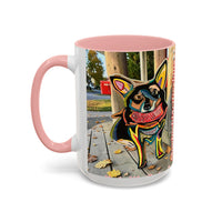 Colorful Corgi Accent Coffee Mug – Vibrant Pop-Art Dog Design (11/15oz)