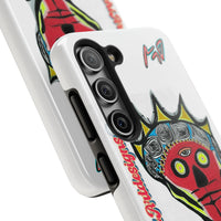 Artistic Crown KING GRAY  Skull Tough Phone Case — Colorful Abstract Guardian Design