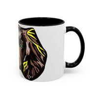 MR COCKER Dog Portrait Accent Coffee Mug — Brown Spaniel Art Mug (11/15oz)