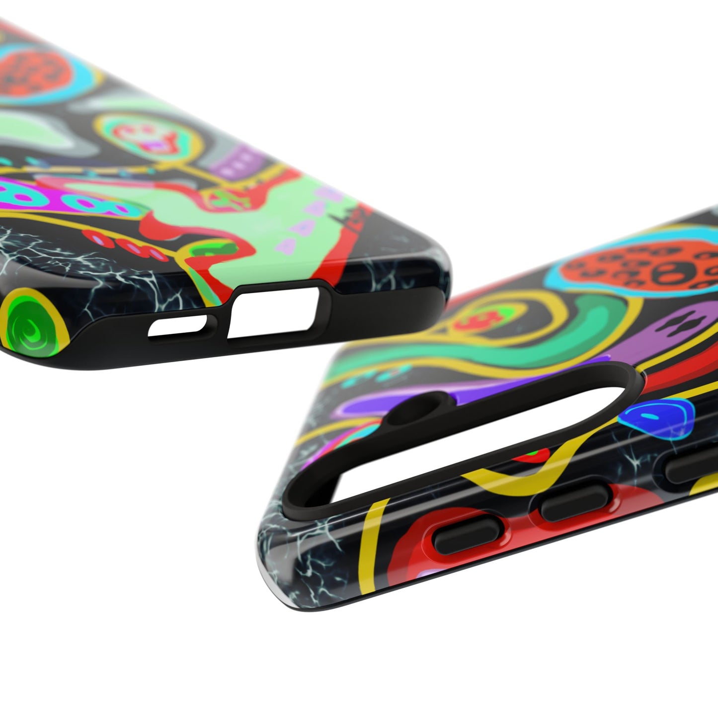 CRAZY4  Abstract Neon Skull Phone Case — Colorful Psychedelic Protective Cover