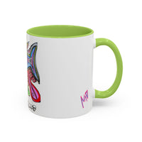 Colorful Shark Attack  Fish Accent Coffee Mug — Bold Nautical Art 11/15oz