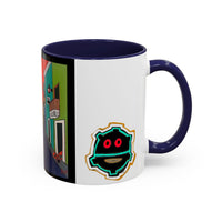 SAN JUAN.  Colorful Street Art Coffee Mug — Vibrant Alleyway & Playful Emblem Accent Mug