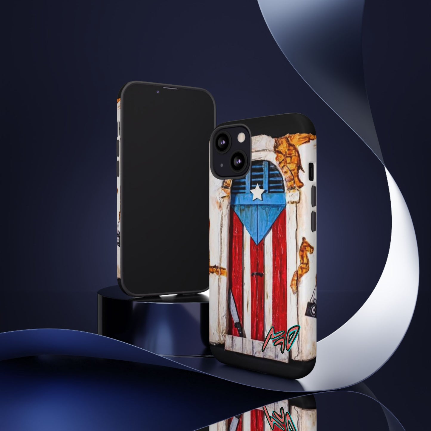 Puerto Rican Flag Phone Case - Rustic Coquí Door Design Tough Case