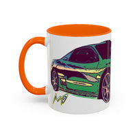 Coffee Mug —ECLIPSE  Neon Sports Car Design with "MovinchiArtDesigns" Logo