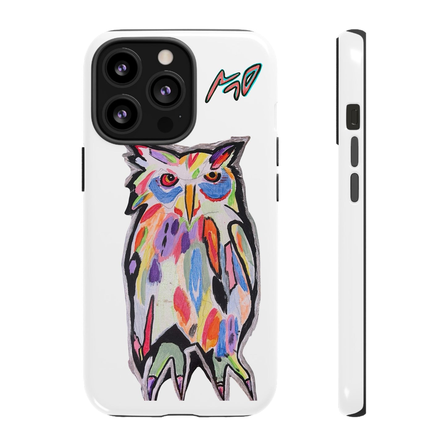 Colorful Owl Phone Case — Artistic Owl Illustration Tough Case
