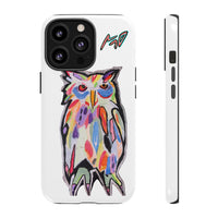Colorful Owl Phone Case — Artistic Owl Illustration Tough Case