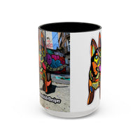 Colorful Pop Art Dog Accent Coffee Mug — Vibrant French Bulldog Design (11/15 oz)