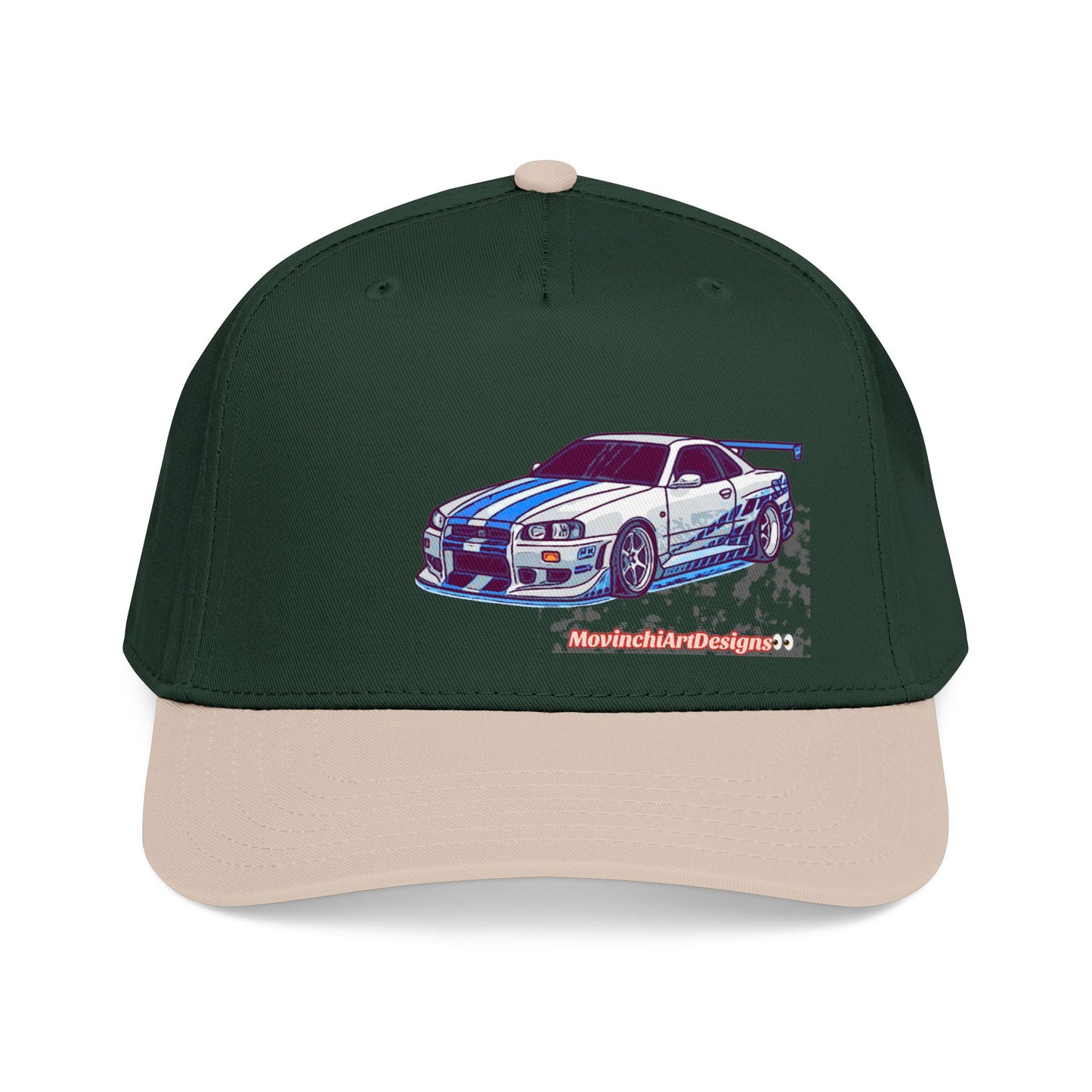 Racing Skyline Embroidered Cap — Vintage GT Sports Car Hat