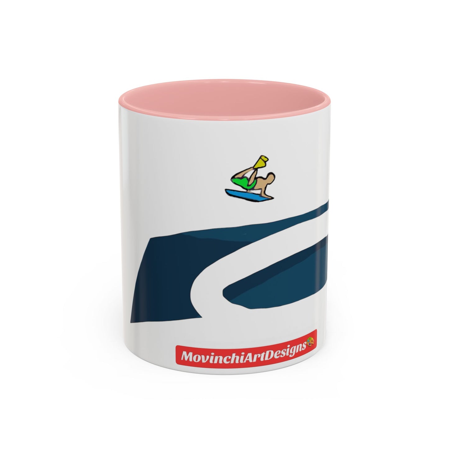 AERIAL.   Wave Accent Coffee Mug — Watersports Lover Gift