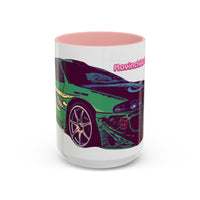 Coffee Mug —ECLIPSE  Neon Sports Car Design with "MovinchiArtDesigns" Logo