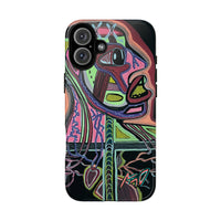HEART ATTACK Abstract Neon Face Tough Phone Case – Vibrant Art Phone Cover