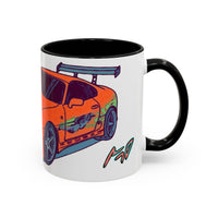 Racing Supra Accent Coffee Mug (11/15oz) — Orange Drift Car Design