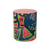 AFTER LIFE2.0  Abstract Neon Doodle Coffee Mug — Colorful Surreal Art Accent Mug (11/15oz)