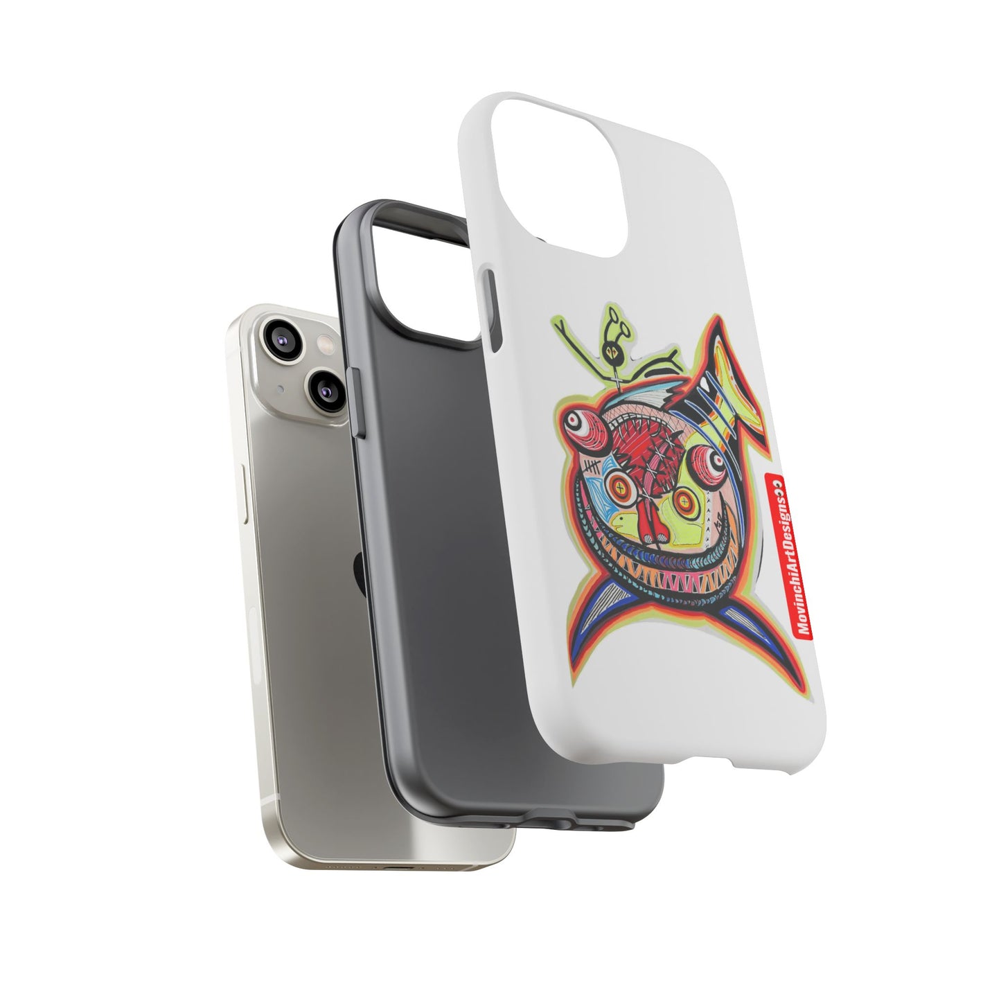 Phone Case — Colorful Abstract PARASITE  Fish Art Tough Cases