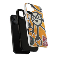 Abstract TAINO  Tribal Art Phone Case – Bold Orange Graphic Protective Cover