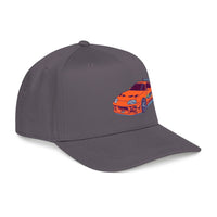 2JZ.  Retro Orange Sports Car Baseball Cap — Vintage JDM Supra Snapback